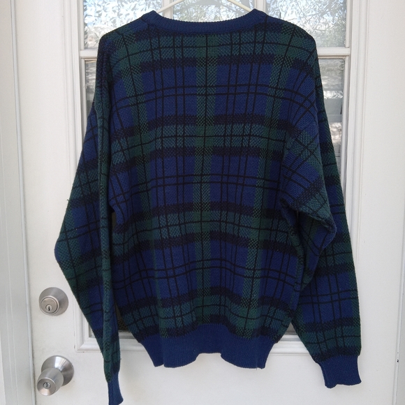 Specialty collection plaid wool sweater size M - Picture 2 of 4